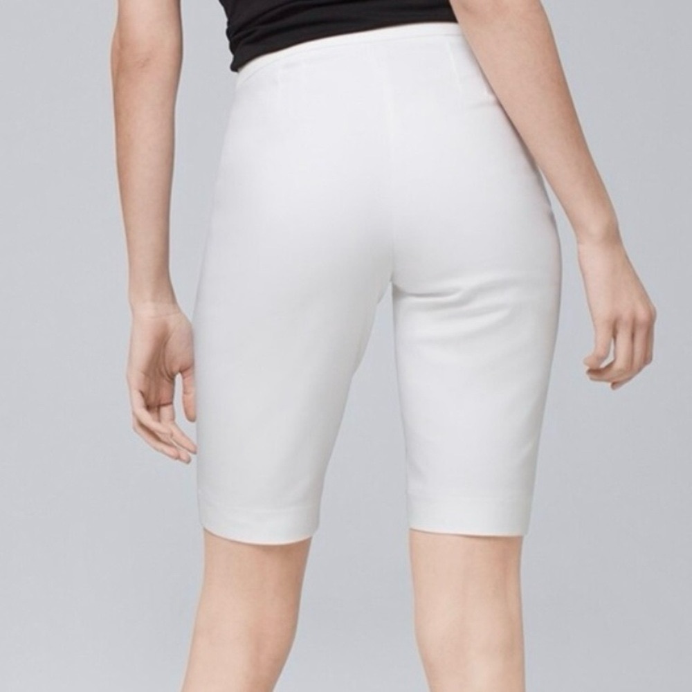 White House Black Market 12” Bermuda Short White Knee Length Stretch Short 10 - Picture 2 of 10